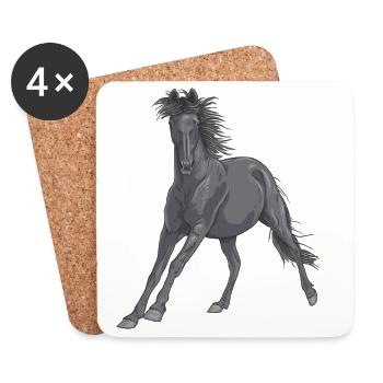horse - Untersetzer (4er-Set) - Weiß - Vorne