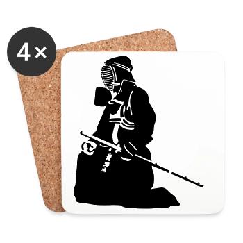 kendo - Dessous de verre (lot de 4) - blanc - Devant