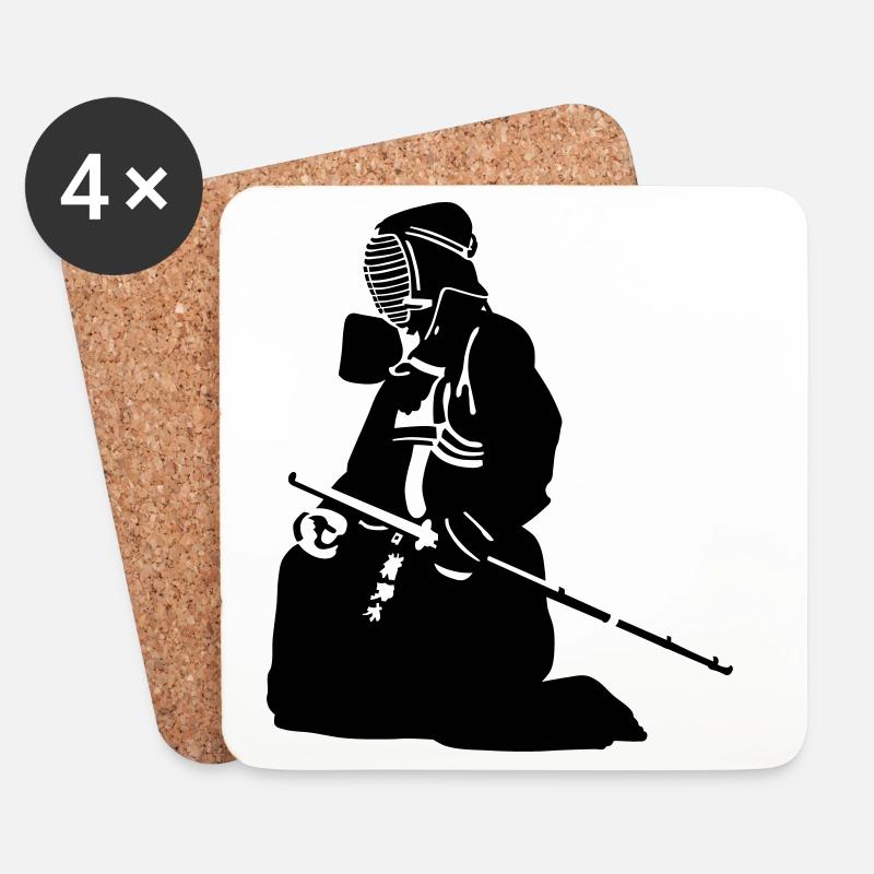 kendo - Dessous de verre (lot de 4) - blanc