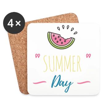Summer Day Holiday! - Dessous de verre (lot de 4) - blanc - Devant