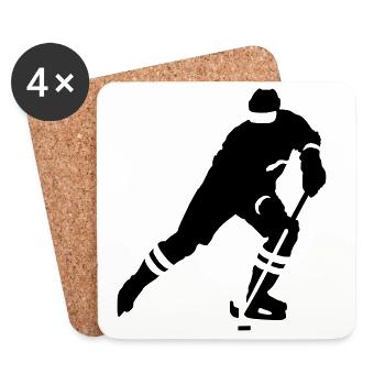 Hockey - Dessous de verre (lot de 4) - blanc - Devant