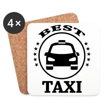 Best Taxi - Coasters (set of 4) - white - Front