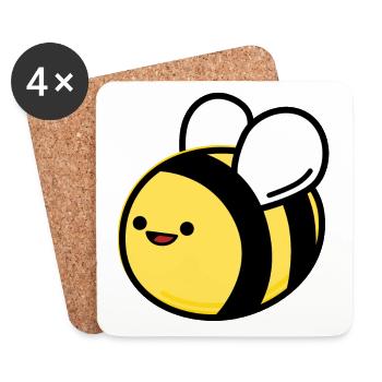 Bee - Coasters (set of 4) - white - Front