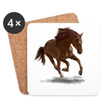 Horse - Coasters (set of 4) - white - Front