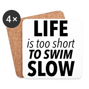 Schwimmen - Untersetzer (4er-Set) - Weiß - Vorne