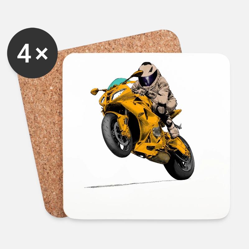 Bike - Untersetzer (4er-Set) - Weiß