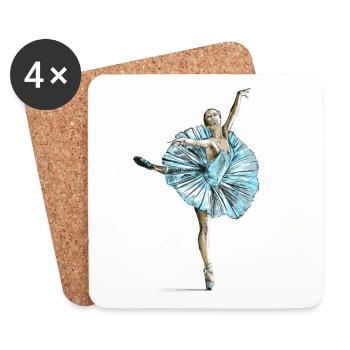 ballet - Coasters (set of 4) - white - Front