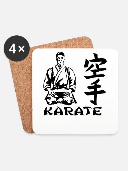 Karate - Untersetzer (4er-Set) - Weiß