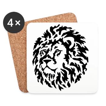 lion - Coasters (set of 4) - white - Front