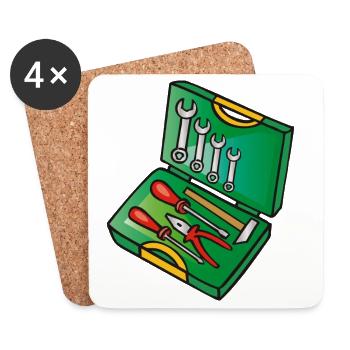 Boîte à outils | toolbox - Dessous de verre (lot de 4) - blanc - Devant