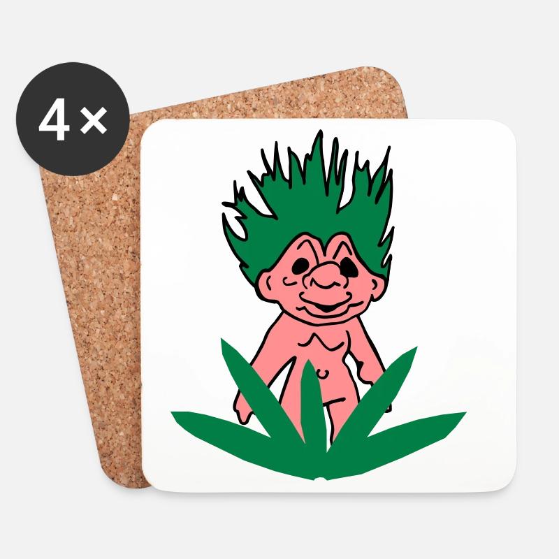 Troll Dich raus! - Untersetzer (4er-Set) - Weiß