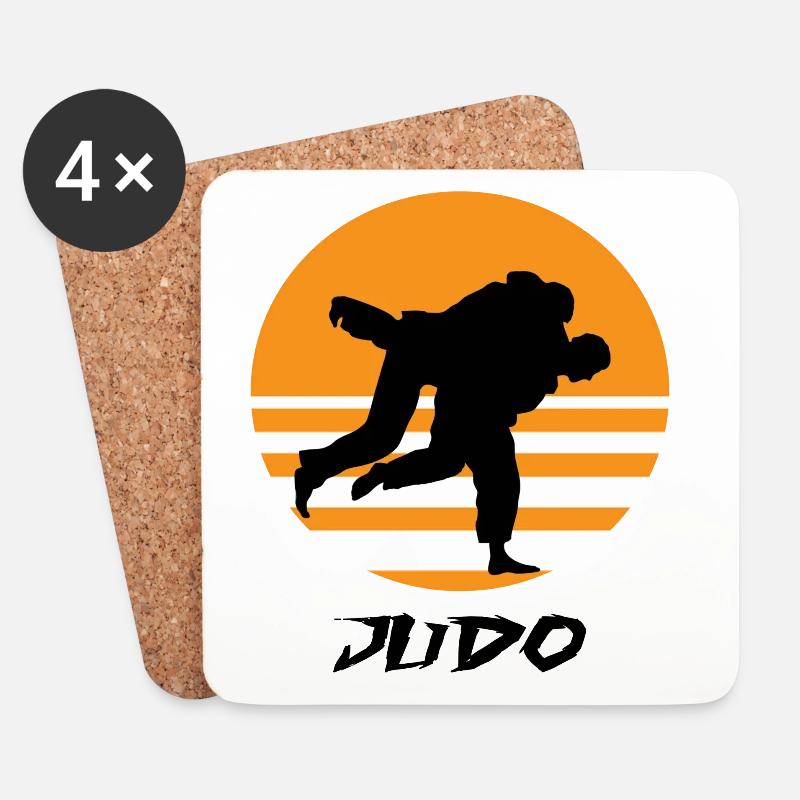 Judo - Untersetzer (4er-Set) - Weiß
