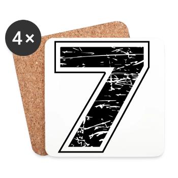 7 - Untersetzer (4er-Set) - Weiß - Vorne