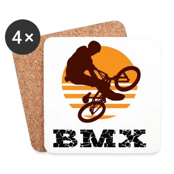 BMX - Dessous de verre (lot de 4) - blanc - Devant