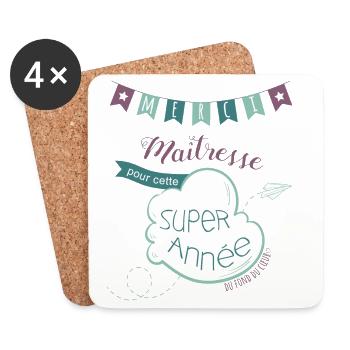 Thank you Mistress for this Great Year! - Coasters (set of 4) - white - Front