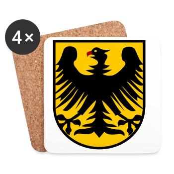 L’aigle allemand - Dessous de verre (lot de 4) - blanc - Devant