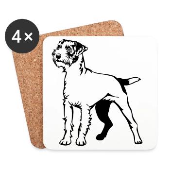 Parson Russell Terrier - Dessous de verre (lot de 4) - blanc - Devant
