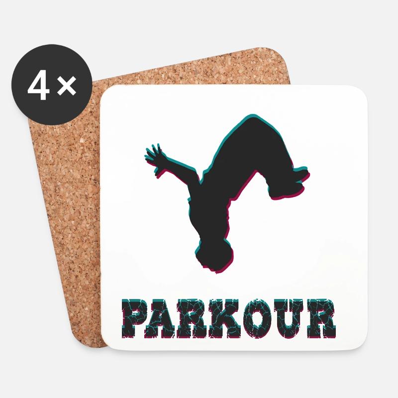 Parkour - Dessous de verre (lot de 4) - blanc