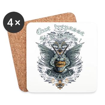 Que trépasse si je faiblis ! Citation réplique - Dessous de verre (lot de 4) - blanc - Devant