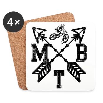 MTB-Pfeil - Untersetzer (4er-Set) - Weiß - Vorne