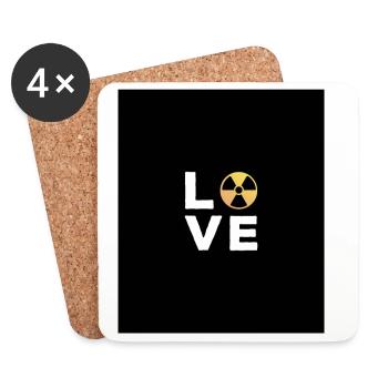 Liebesgeschenk Manip Radioologe Radiologie - Untersetzer (4er-Set) - Weiß - Vorne