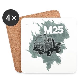 Multivoiture M25 - Dessous de verre (lot de 4) - blanc - Devant