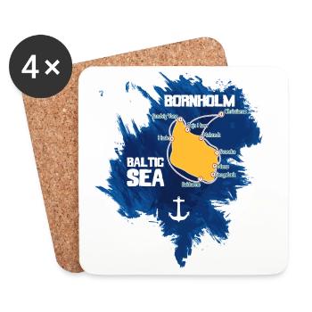 Bornholm Baltic Sea - Untersetzer (4er-Set) - Weiß - Vorne