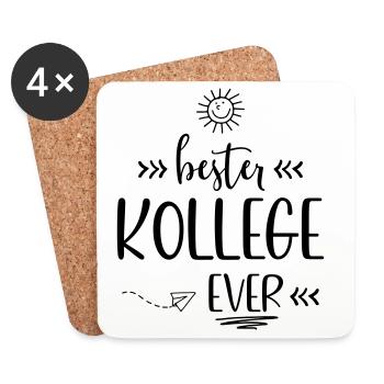 T-Shirts für nette Kollegen - Untersetzer (4er-Set) - Weiß - Vorne