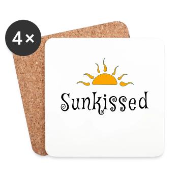 Sunkissed, Strand, Nimm mich dorthin, wo der Sommer nie endet - Untersetzer (4er-Set) - Weiß - Vorne