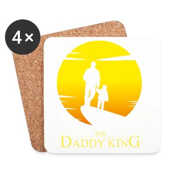 The Daddy King - Daddy Parody Humor - Coasters (set of 4) - white - Front