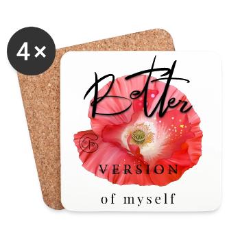 Inspiring saying for motivation - Coasters (set of 4) - white - Front