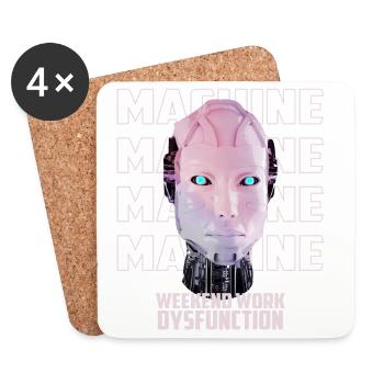 Machine Man - Coasters (set of 4) - white - Front