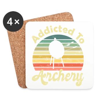 Archery Archery Archer Archer - Coasters (set of 4) - white - Front