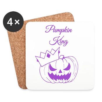 Pumpkin King Halloween Design - Coasters (set of 4) - white - Front
