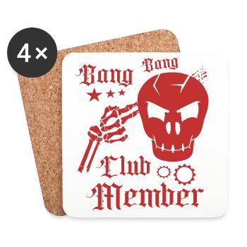 Bang Bang Club Member - Coasters (set of 4) - white - Front