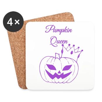 Pumpkin Queen Design - Untersetzer (4er-Set) - Weiß - Vorne