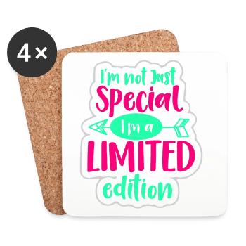 Je ne suis pas spécial, je suis une édition limitée* - Dessous de verre (lot de 4) - blanc - Devant