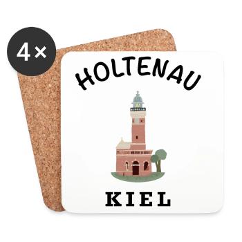 Kiel Holtenau Leuchtturm, deutsche Ostsee - Untersetzer (4er-Set) - Weiß - Vorne