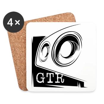 gtr skyline Auto Autos Symbol Logo icon Grafik - Untersetzer (4er-Set) - Weiß - Vorne