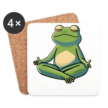 Chill Frog - Dessous de verre (lot de 4) - blanc - Devant