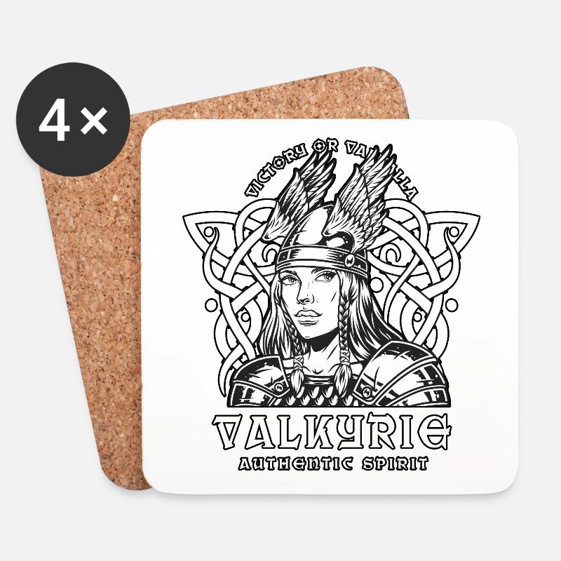 Walküren - Untersetzer (4er-Set) - Weiß