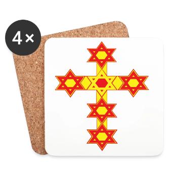Judéo-chrétien - Dessous de verre (lot de 4) - blanc - Devant