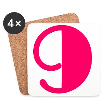 9. HAPPY BIRTHDAY. HAPPY BIRTHDAY - Coasters (set of 4) - white - Front
