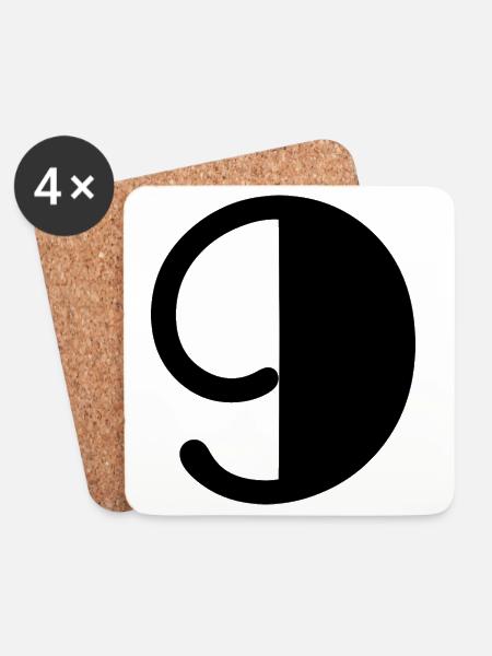 9. 9 JAHRE. 9. JAHRESTAG. GEBURTSTAG 9 JAHRE. 9 - Untersetzer (4er-Set) - Weiß