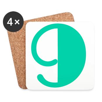 9. HAPPY BIRTHDAY. HAPPY BIRTHDAY - Coasters (set of 4) - white - Front
