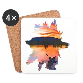 CANOE KAYAK - Coasters (set of 4) - white - Front