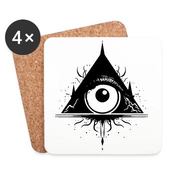 The Eye of Wisdom 2 - Coasters (set of 4) - white - Front