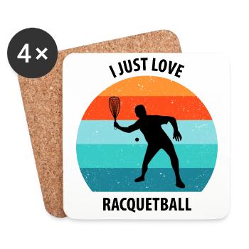 Racqueetball - Coasters (set of 4) - white - Front