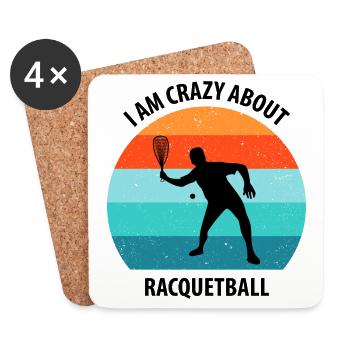 Racqueetball - Coasters (set of 4) - white - Front