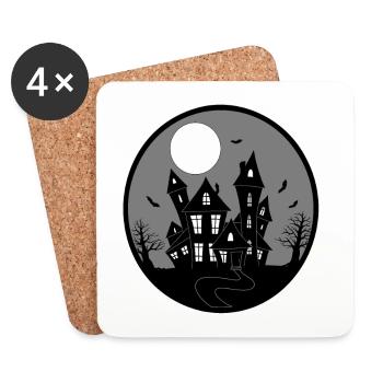 Haunted house - Coasters (set of 4) - white - Front